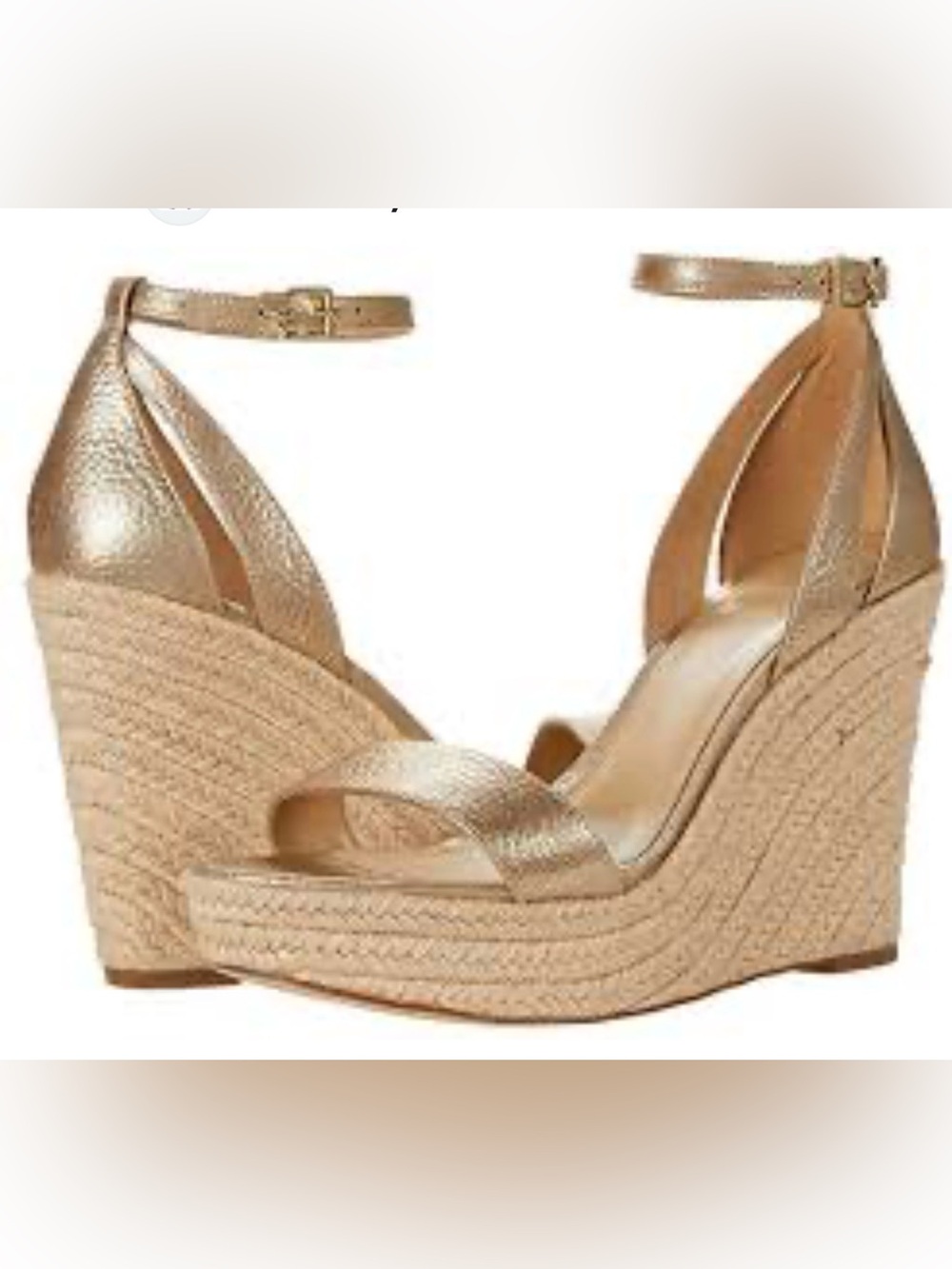 Michael Kors Kimberly Wedge Sandals. Size 8 like New , Gold color